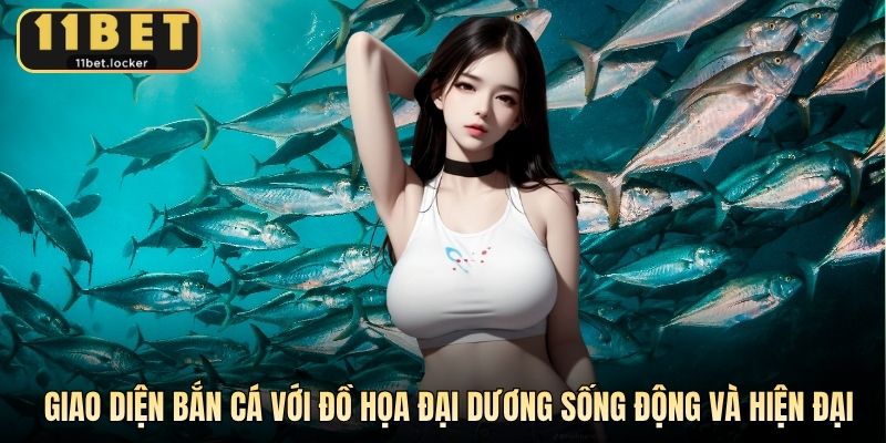 Giao diện bắn cá với đồ họa đại dương sống động và hiện đại